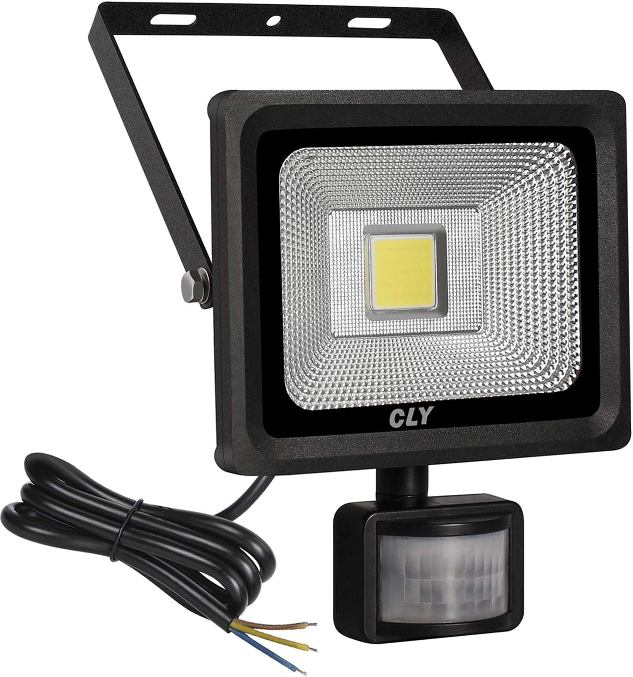 Cly 20W LED Motion Sensor Floodlight Outdoor Security Flood Lights 1800 Lumens Waterproof IP66 Cool White 6000K (Without Plug)