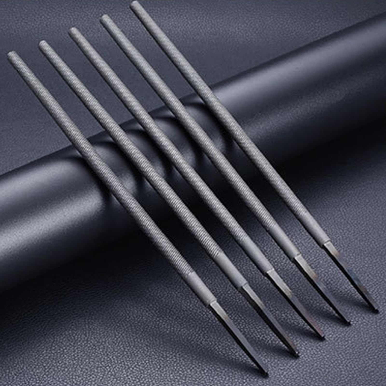 ACCUFINE Juego de limas redondas de metal para carpintería, resina plástica, acrílico, metal, juego de limas redondas, 7 unidades, rugosas (redondas gruesas)