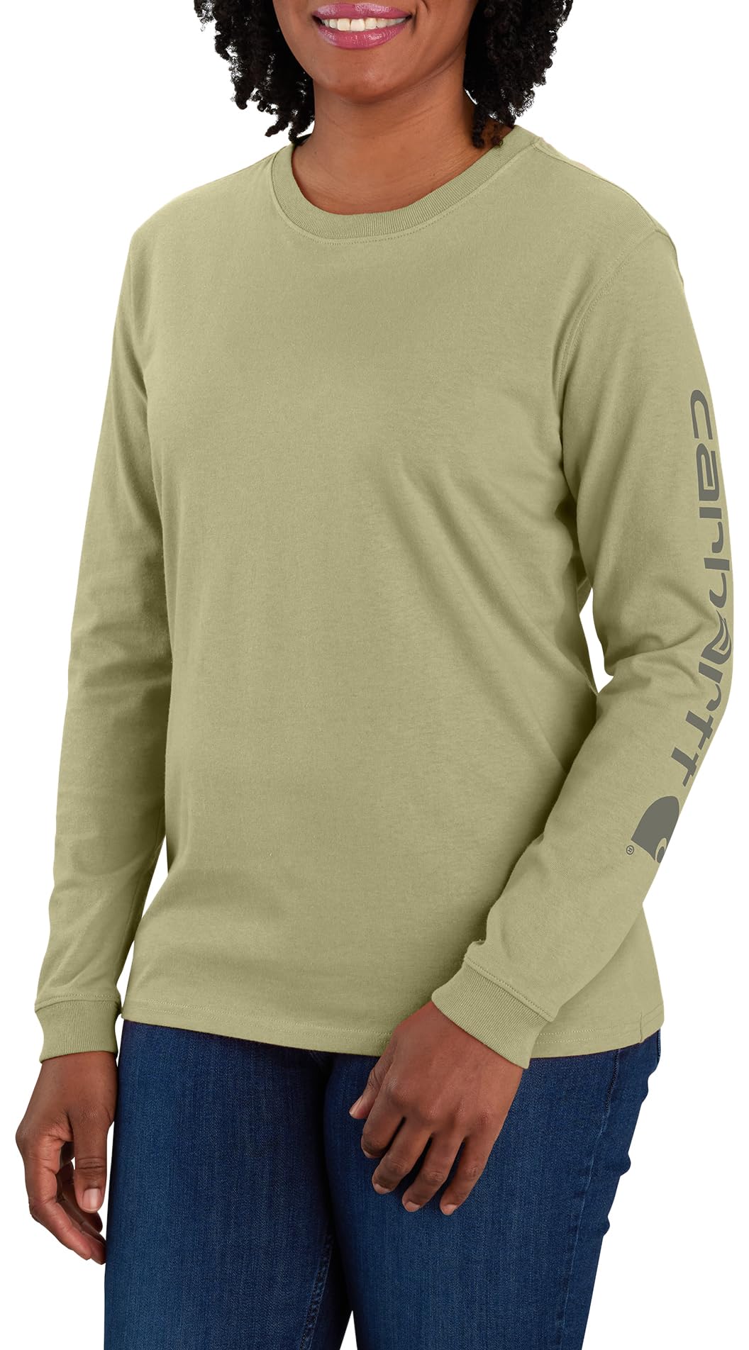 Carhartt Dearborn Loose LS Logo T-Shirt Dearborn - Camiseta Holgada con Logotipo de LS Mujer (Pack de 1)