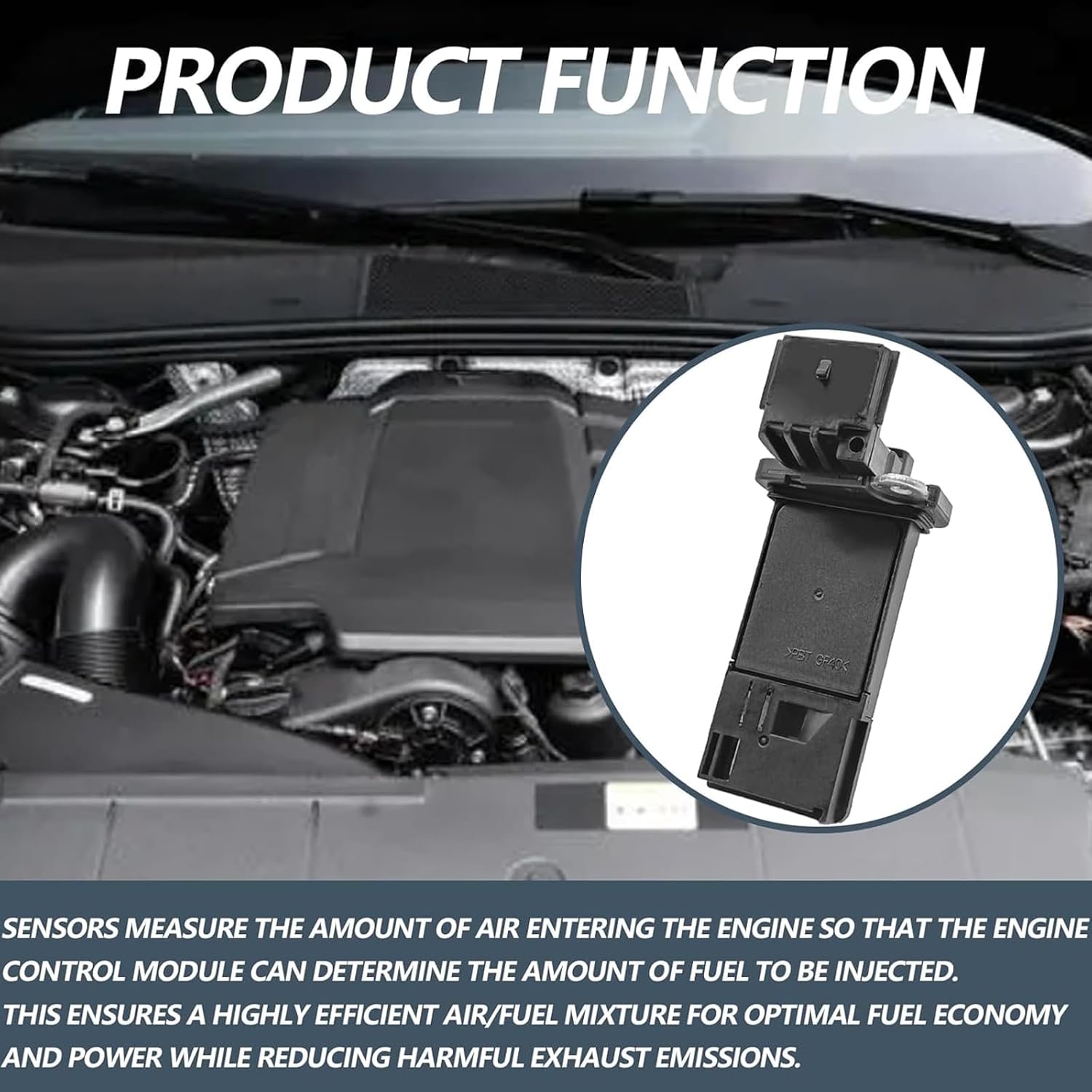 Mass Air Flow Sensor, Mass Airflow Sensor Replacement for 23262343, Compatible with Buick Enclave Escalade, Cadillac ATS XTS, Chevy Suburban 1500 2500HD 3500HD