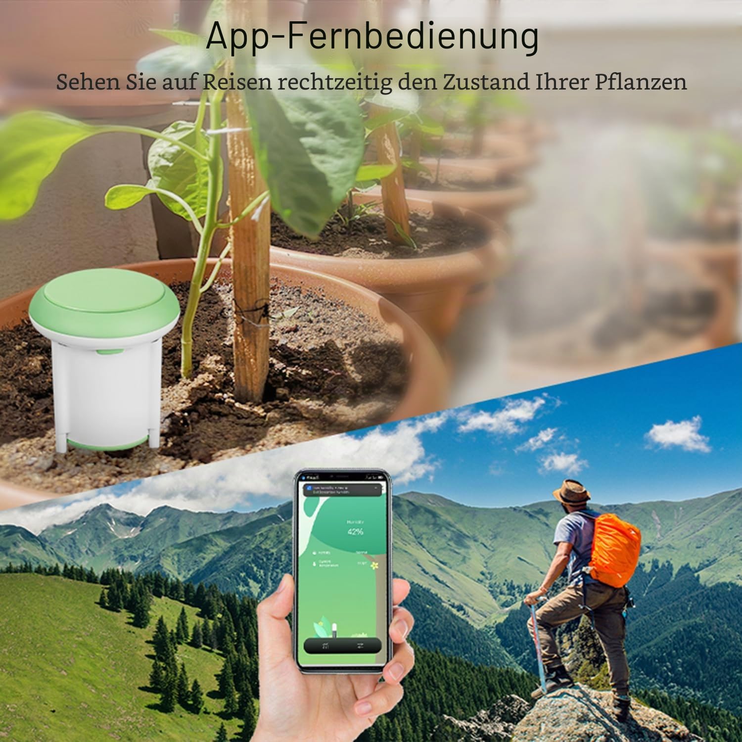 【Smart Bodenfeuchtigkeitsmessgerät】Zigbee Bodentester mit Feuchtigkeits-/Temperatursensor, Smart Life App-Steuerung, zuverlässige Daten, Tuya Zigbee Hub erforderlich, Bodenfeuchtigkeitssensor für