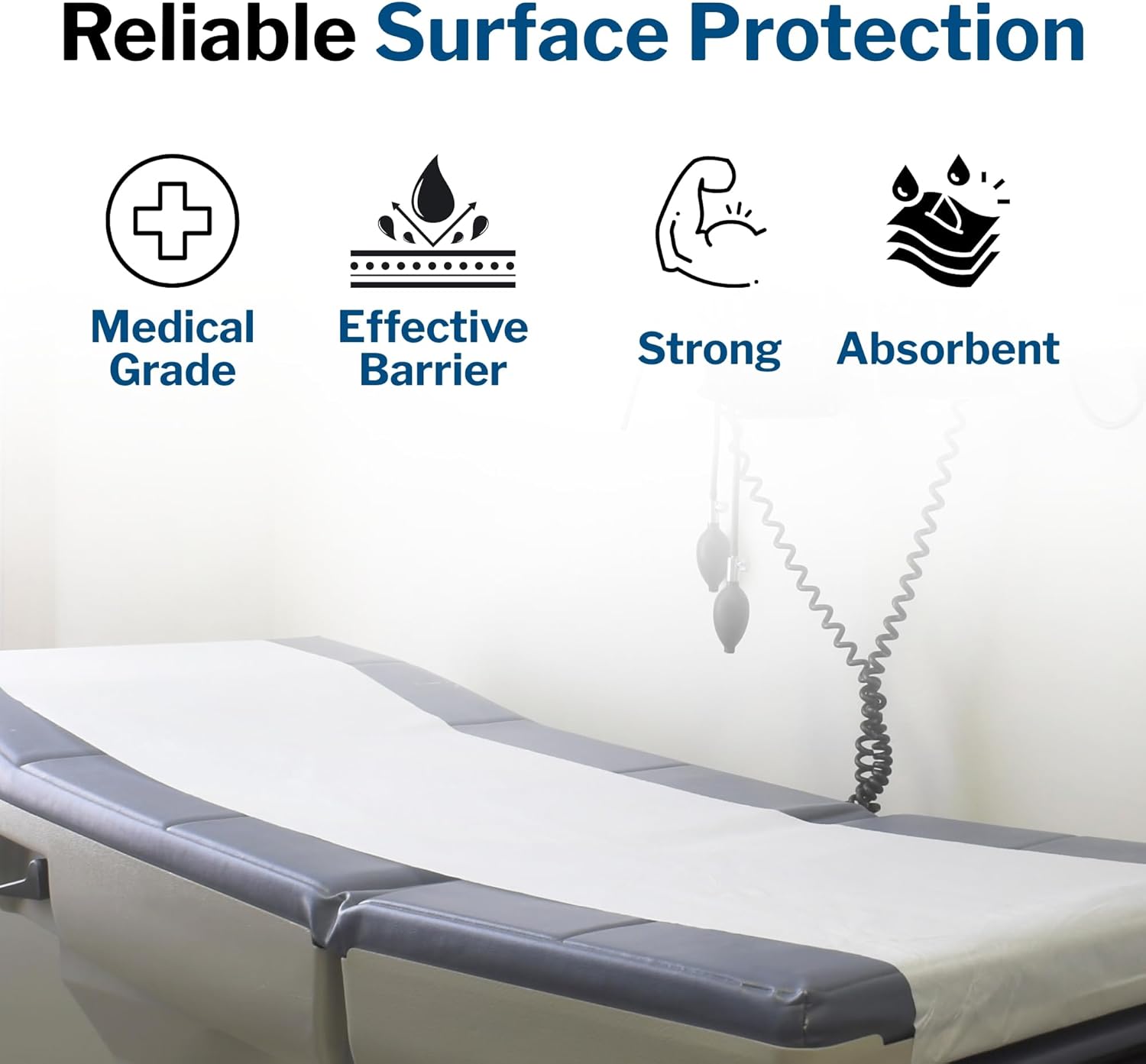 McKesson Medical Exam Table Paper Rolls [12 Rolls] – 21 in x 125 ft White Standard Crepe Disposable Bed Cover for Doctor, Spa, Diaper Changing, Waxing, Nursing, Chiropractor, Patternmaking, Tracing - Image 4