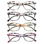 HEEYYOK 2.5 Reading Glasses Women Small Face 4-Pack Colorful Reader For Womens Cheaters Reading Ladies Lightweigth Flexible Spring Hinge