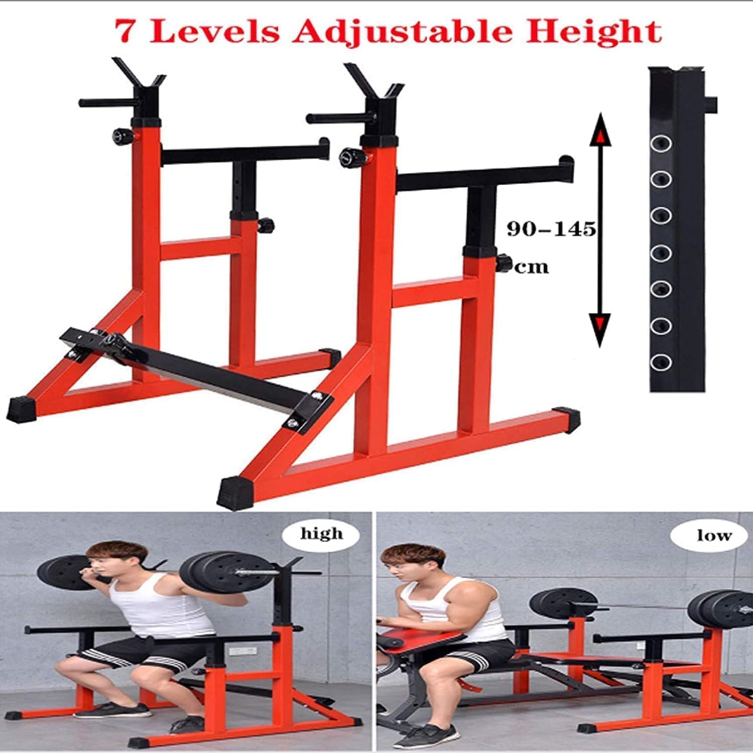 Squat Rack Barbell Stand-Supporting Weight Training Strength Training Fitness Equipment