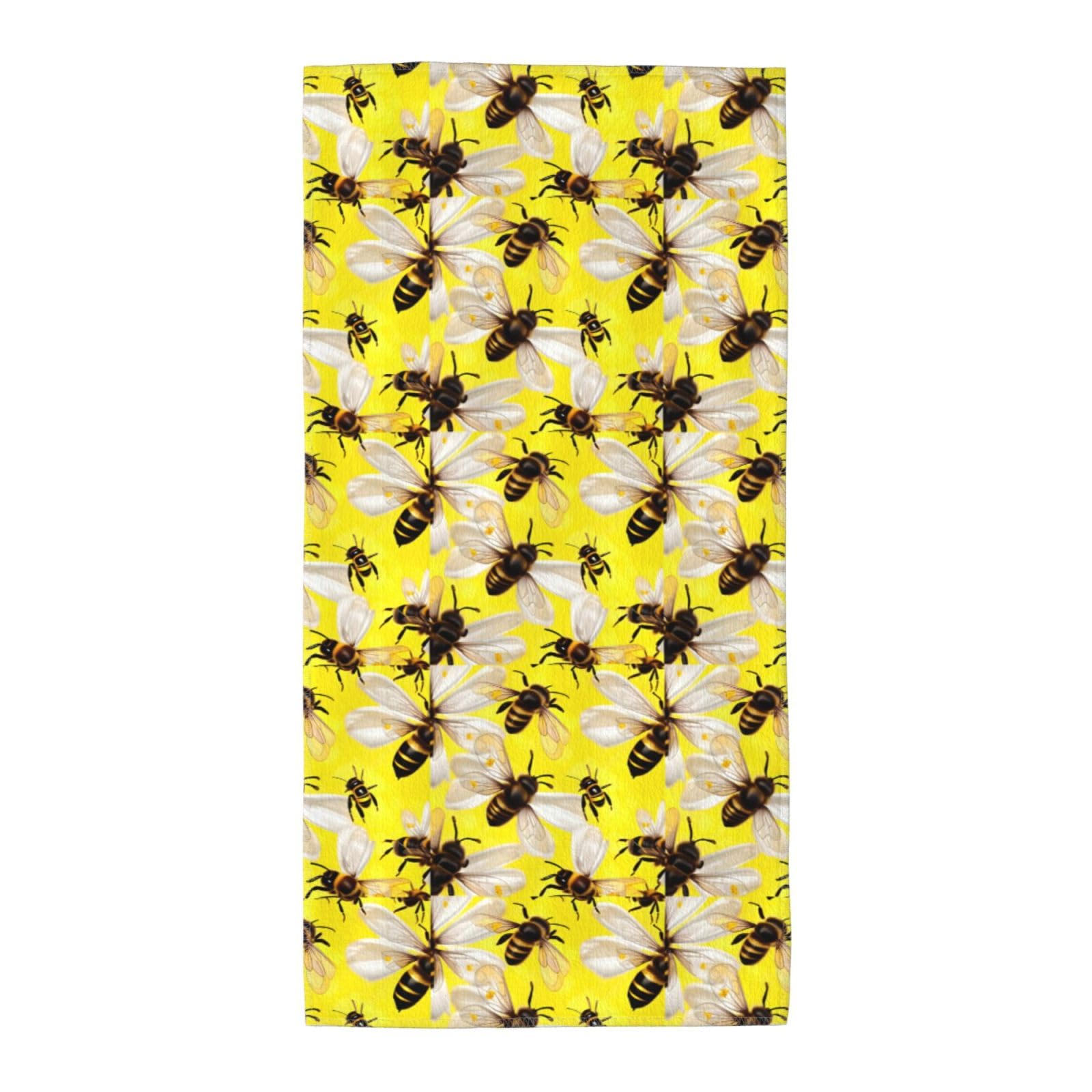 WYCZHY Flying Bees Daisy Honeys Printed Quick Dry Beach Towel For Camping Travel Vacation