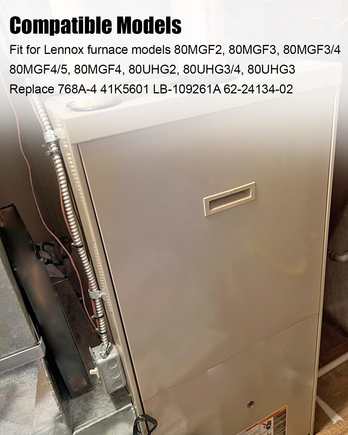 768A-844 Hot Surface Ignitor Compatible with Lennox Furnace, Furnace Igniter Replace 768A-4 41K5601 LB-109261A 62-24134-02, 80V Silicon Nitride