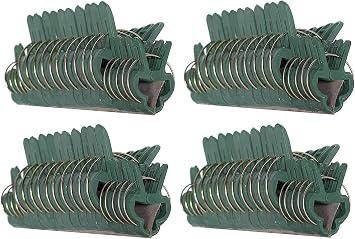 Plant Clips Green Gentle Gardening Plant & Flower Lever Loop Gripper Clips, Tool for Supporting or Straightening Plant Stems, Stalks, and Vines, Garden Clips, by RamPro 80 pc