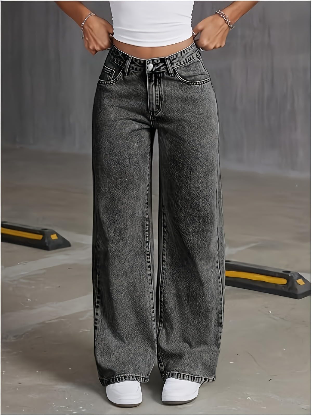 Ragazze Gamba Larga Jeans Baggy Bambini Casual Moda Denim Pantaloni Bambini Classico Dritto Allentato Jean Pantaloni Ragazzi Trendy Streetwear