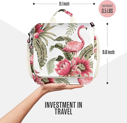 Miniatura 2 de VENTURE 4TH Neceser colgante de viaje prémium para hombres y mujeres con compartimentos expandibles para cosméticos, brochas de maquillaje, joyas,