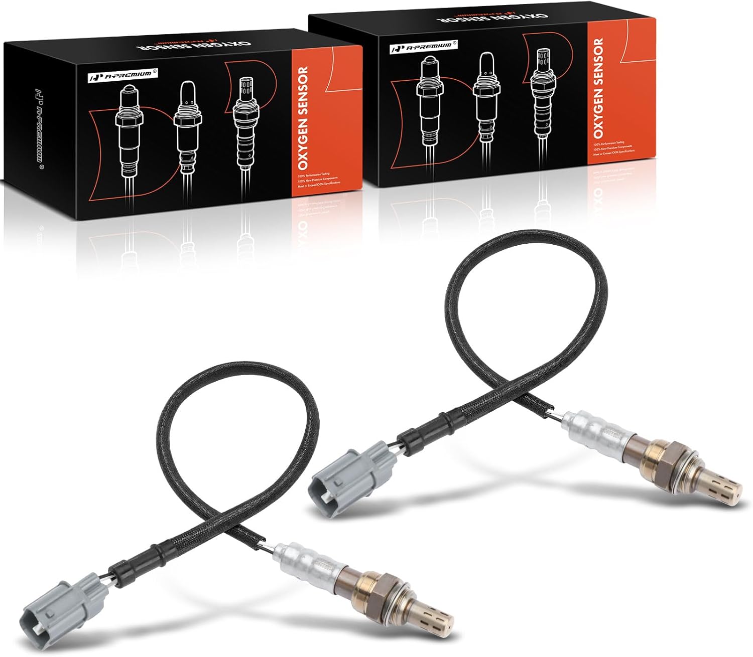 A-Premium O2 Oxygen Sensor Compatible with Honda Civic 1997-2000, Civic del Sol 1997, L4 1.6L, Upstream and Downstream, 2-PC Set, Replace# 36531-P06-A12, 36531-P06-A11