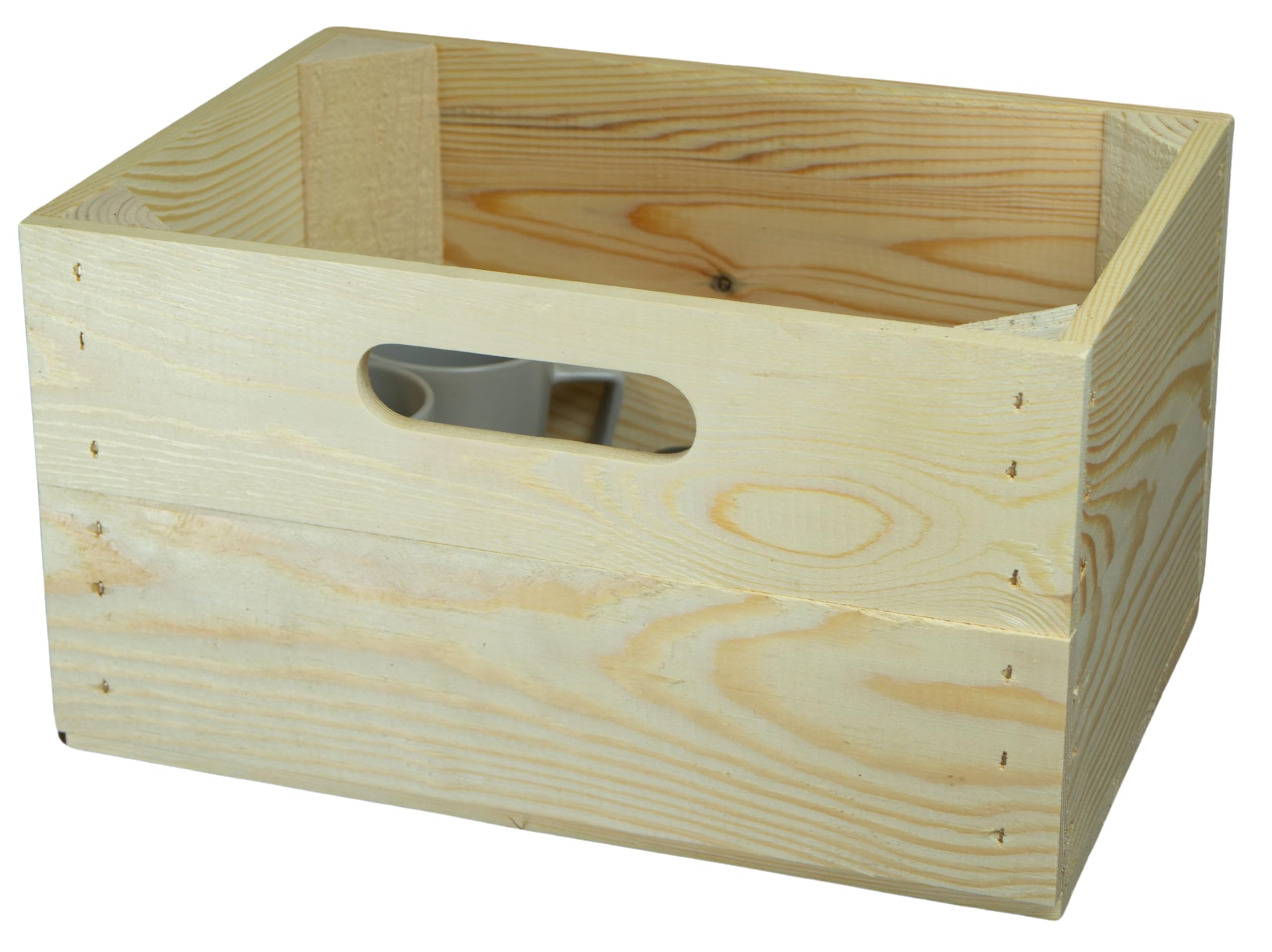 Kistenkolli Altes Land Einschubkiste passend für Billy-Regale in verschiedenen Farben und Größen Schublade Holzkiste Weinkiste Obstkiste Regalkiste (4er Set Natur)