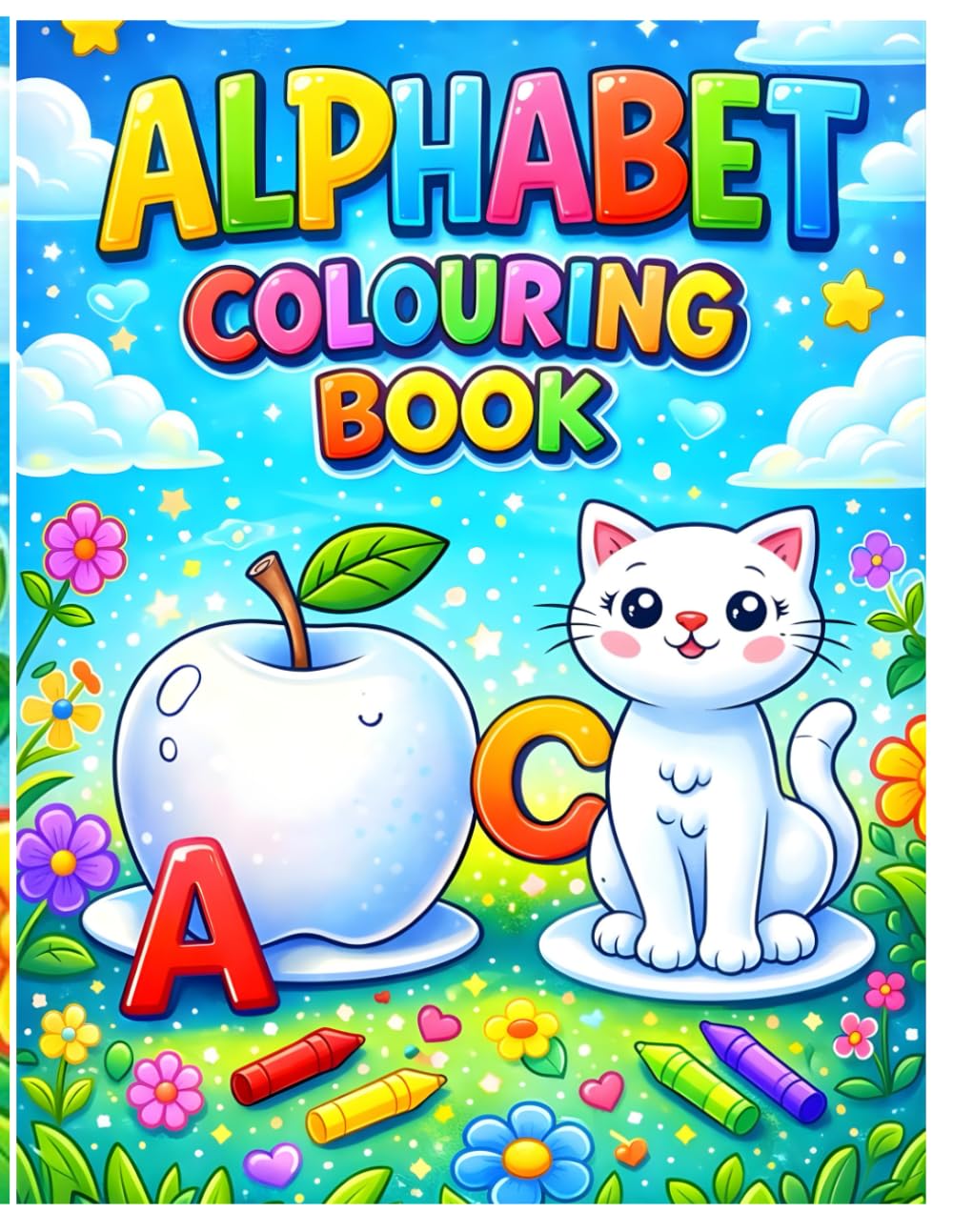 Alphabet Coloring Book for Kids Ages 3-8: Fun A to Z Letter Coloring Pages to Learn ABC, Improve Fine Motor Skills & Boost Early Learning for Preschool and Kindergarten