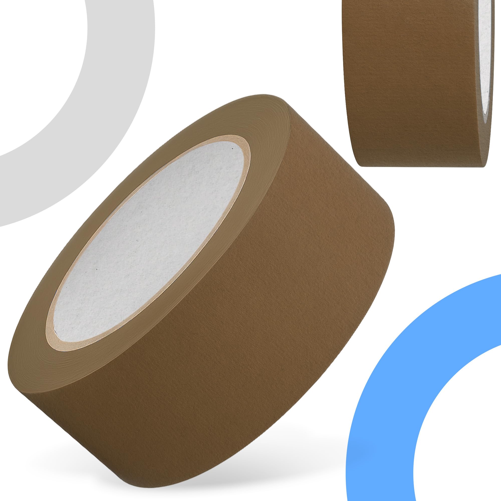 Instalguru 25x Nastro Adesivo Carta Kraft 48 mm x 40 m Marrone Ecologico Riciclabile Con Colla In Gomma Naturale Per Imballaggi Scatole Spedizioni Ufficio Magazzino