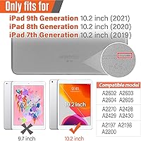 Vista 2 de Timecity - Funda para iPad de 987 generación, de 26 cm, versión 202120202019, con protector de pantalla integrado, soporte, portalápices, funda