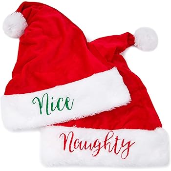 blue christmas santa hats