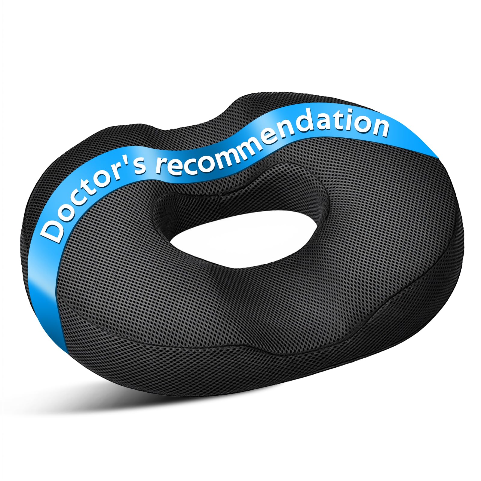 Orthopädisches Donut Sitzkissen, TooThank Donut Kissen für Hämorrhoiden-Entlastung, Memory Schaum Sitzring mit Steißbein, Ischias Schmerzlinderung, Ergonomische Unterstützung für Büro, Auto, Rollstuhl
