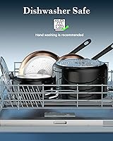 Vista 7 de Cook N Home Nonstick Stockpot with Lid 6-QT, Professional Deep Cooking Pot Cookware Casserole with Glass Lid, Black Negro