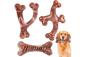 NOUGAT Indestructible Nylon Bone Dog Toys (3-Pack)