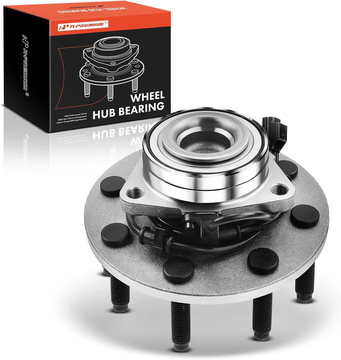 A-Premium Front Wheel Bearing and Hub Assembly with ABS & 8-Lug Compatible with Dodge Ram 2500 2004-2005, Ram 3500 2003-2005, RWD Only