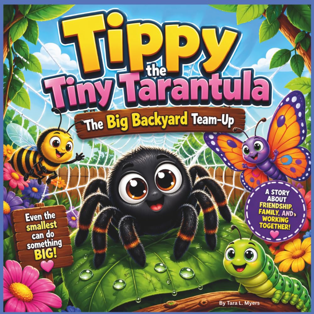 Tippy the Tiny Tarantula: The Big Backyard Team-Up: A Heartwarming, Funny Children’s Story About Friendship, Family, and Working Together – Perfect ... 30 Pages| Size 8.5 x 8. (Childrens Books)
