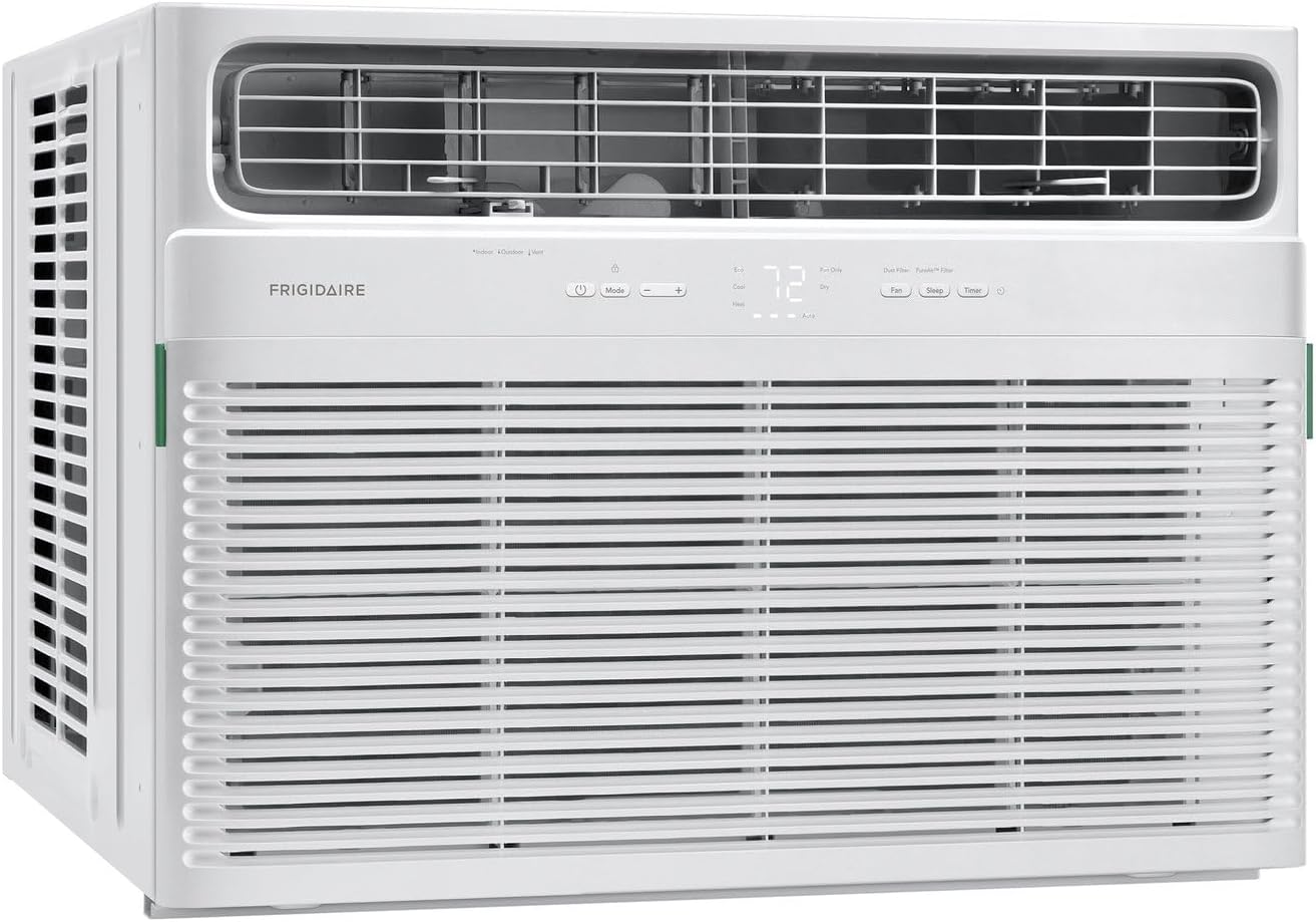 Frigidaire 115V 18000 BTU Smart Window Air Conditioner with 16000 BTU Heater, Dehumidifier, Fan, Wi-Fi & Remote Control, Quiet Energy Efficient AC Unit for Home Heating Cooling, Cools Up To 1000 Sq Ft