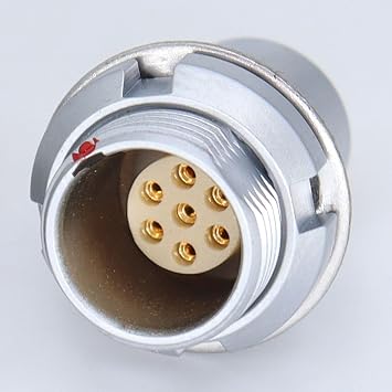 0B EEG 7 pin Circular Electric Female Socket, EEG.0B.307.CLL Aviation Connector Back Panel Mount Receptacle for Neucles-M Wireless Focus 7 pin