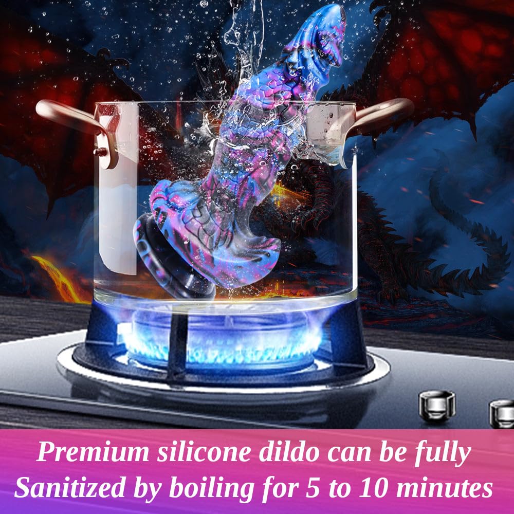 9.8 Inch Huge Fantasy Dildo from Monster with Large Suction Cup, Silicone Dragon Dildo XL Anal Plug Flexible G-spot Adult Big Penis for Women & Men: MAGIC