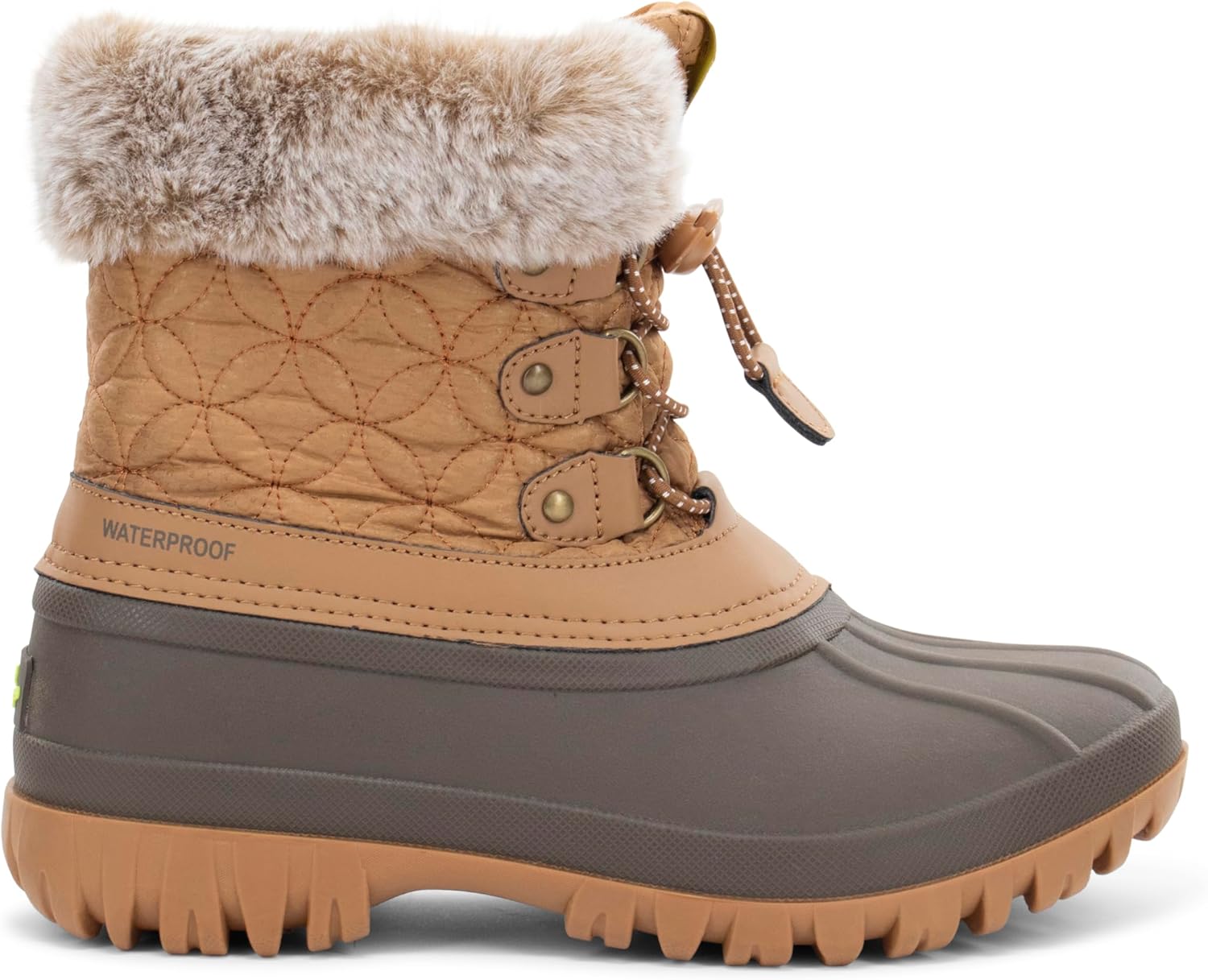 Western Chief Womens Polar Waterproof Insulated Ankle Snow Boot with Faux Fur Collar and Memory Foam Insole