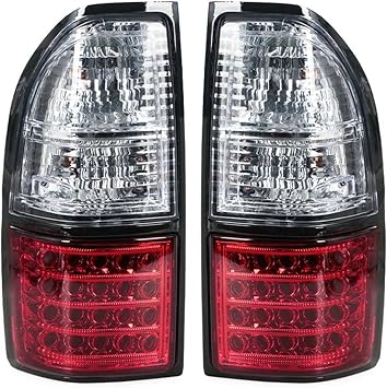 Car Tail Light Rear Compatible for Toyota Prado Land Cruiser 90 1997-2002 Car Led Light Turn Signal Warning Stop Fog Lamp Red White