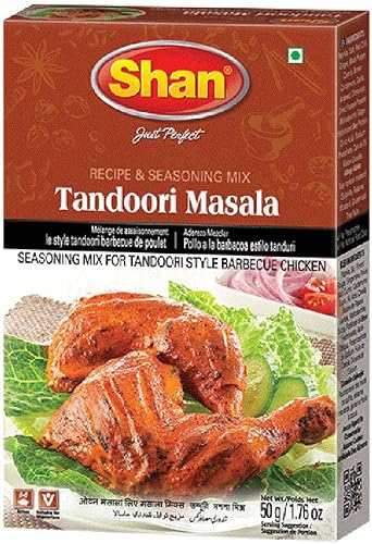 Shan Tandoori Masala Recipe & Seasoning Mix, Barbecue Chicken, 50g