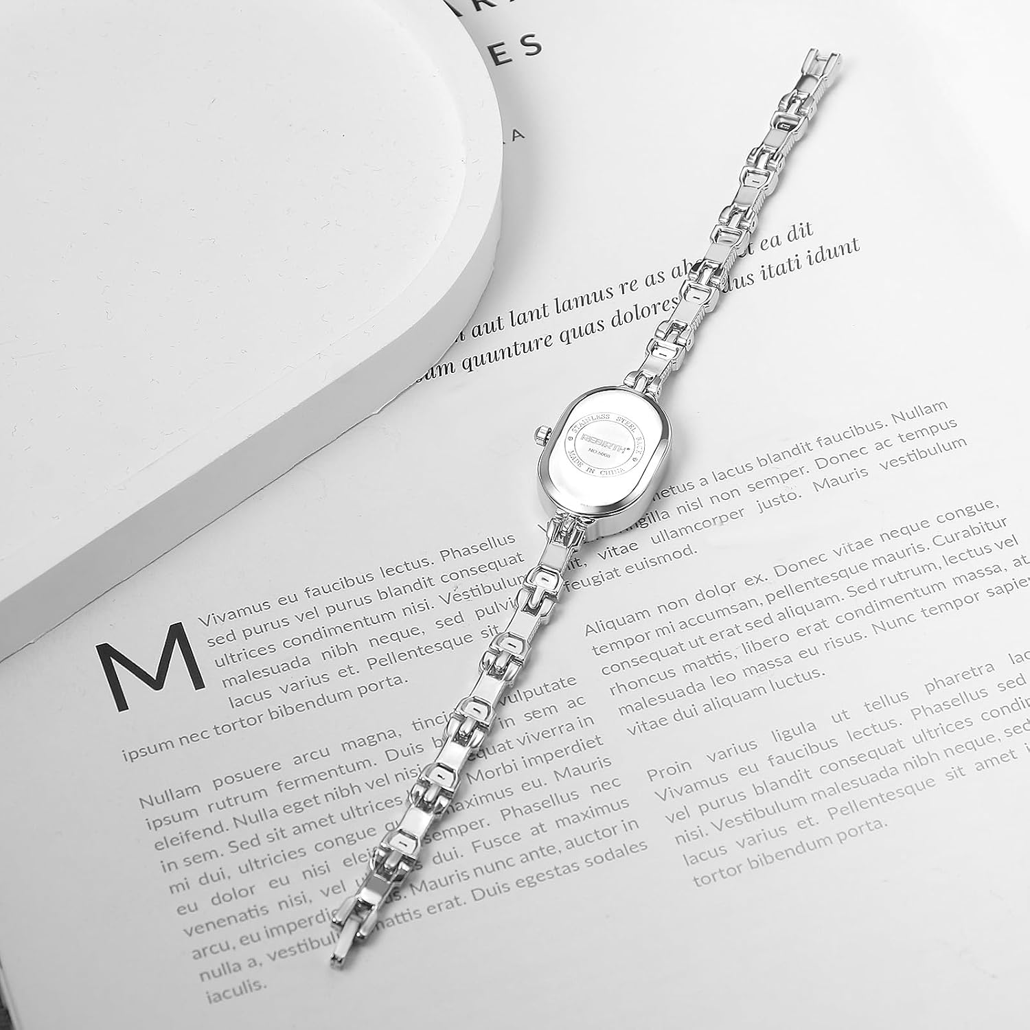JewelryWe Square Small Ladies Watch: Quartz Analog Women Detachable Stainless Steel Band Tank Diamond Markers Vintage Bracelet Wristwatchfor Mother's Day