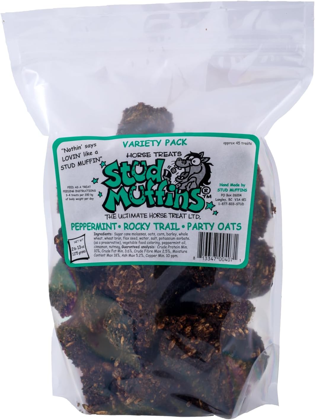 1045R Stud Muffins Horse Treats - Variety Pack, 45 Oz Bag