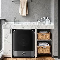 Vista 2 de TABU Secadora portátil de 2.6 pies cúbicos para lavandería, secadora de ropa portátil compacta de 110V con tambor de acero inoxidable y perilla