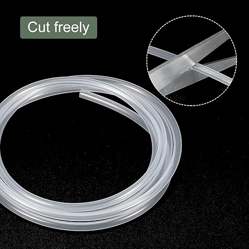 Miniatura 6 de YOKIVE Tubo de silicona, transferencia de agua ideal para bomba (transparente, 0.079x0.118 in IDxOD, 3.3 ft) Claro,Transparente,Gris,forro polar