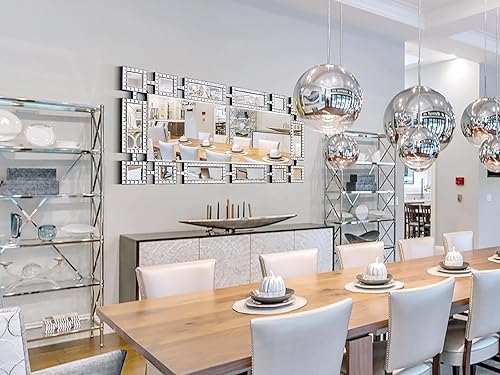 Miniatura 4 de Decorative Wall Mirror, Accent Bathroom Mirror Vanity Mirror for Modern Living Room, Entryway Bedroom