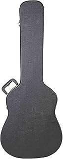Dreadnought Acoustic Guitar Hardshell Case with Accessory Compartment - Black