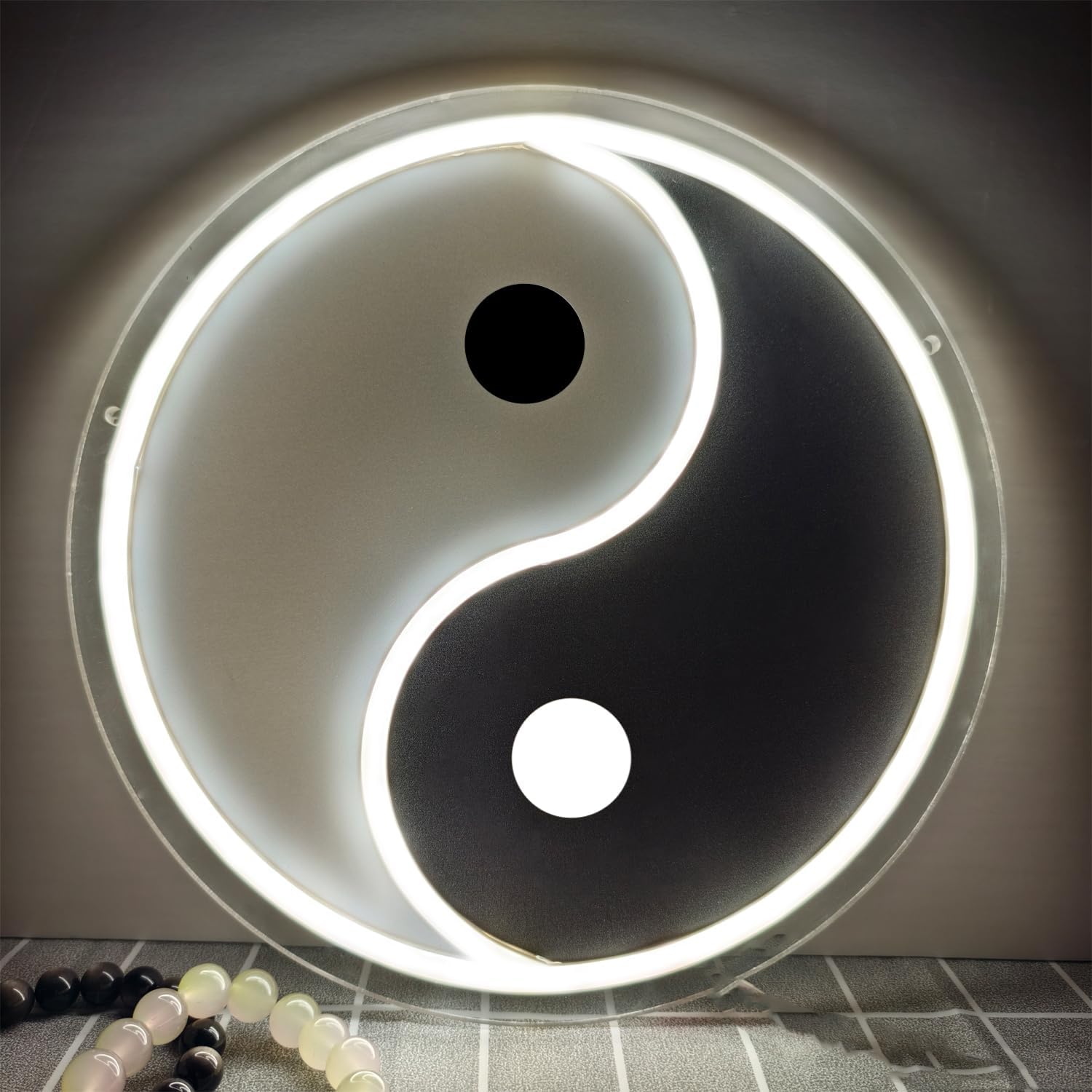 Yin Yang Neon Sign,Tai Chi Neon Light Sign for Living Room,Bedroom,Yoga Room, Exercise Room Yin Yang Decor Gifts
