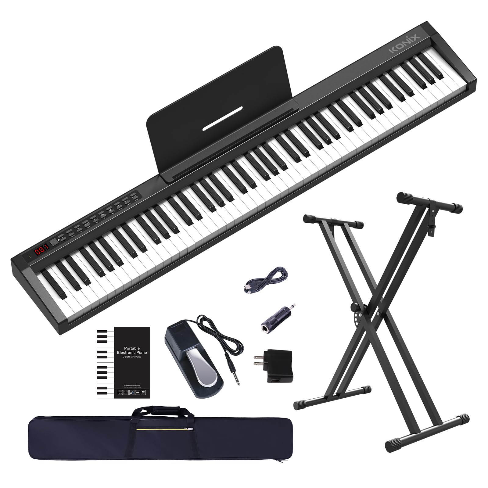 Amazon.com: KONIX 88 Key Digital Piano Keyboard, Full Size