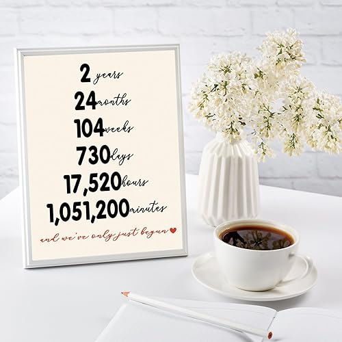 Miniatura 6 de YiKaLus Divertida tarjeta de aniversario de 2 años para marido y esposa, dulce segundo aniversario de boda regalos para él y ella, excelente idea de