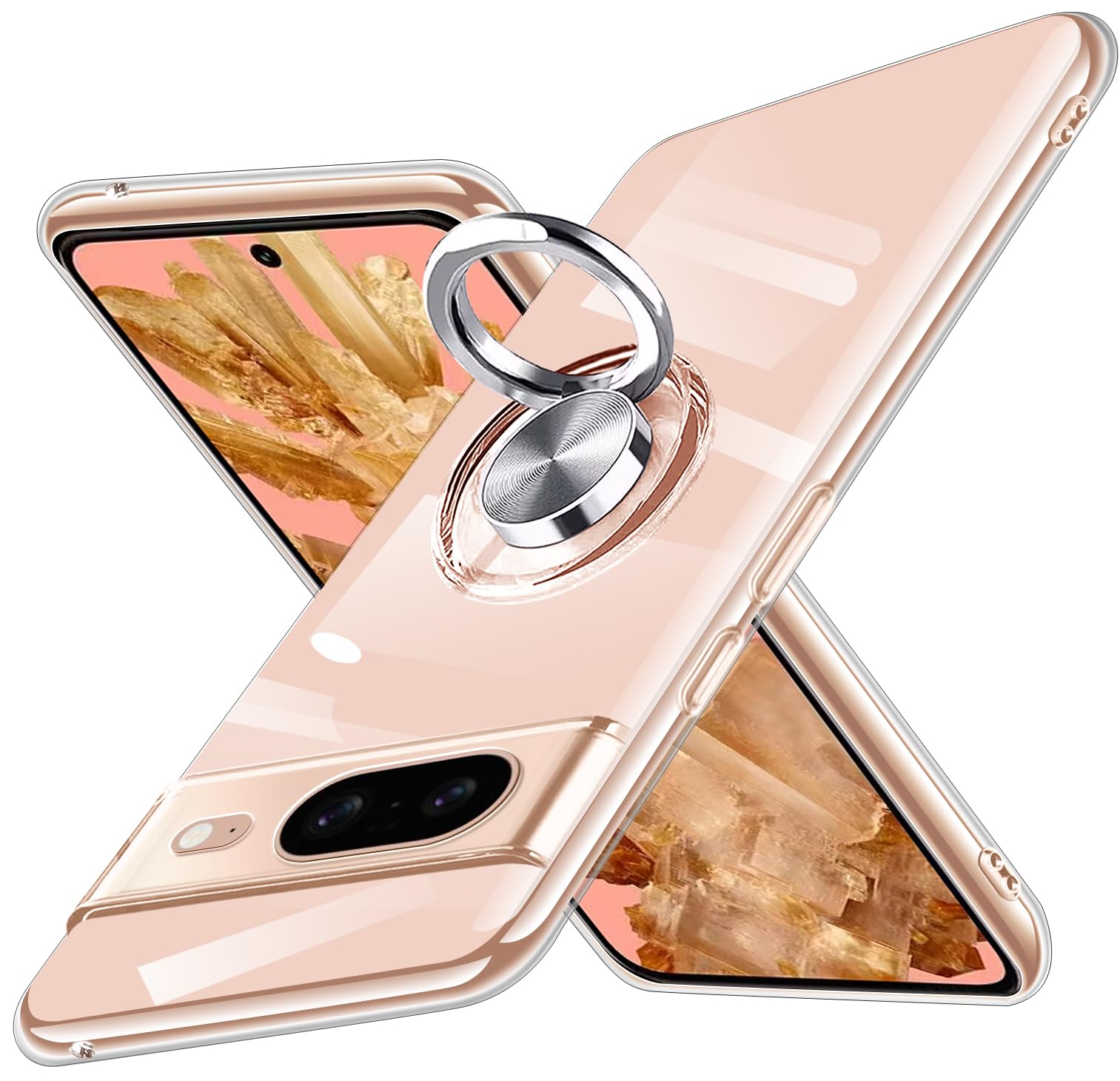 mist様Google Pixel 8 本体 ケース保護フィルム+スマホリング Google Pixel 8 本体 + ケース + 保護フィルム+スマホリング