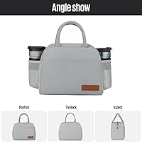 Vista 5 de Lonchera para mujeres y hombres (gris)