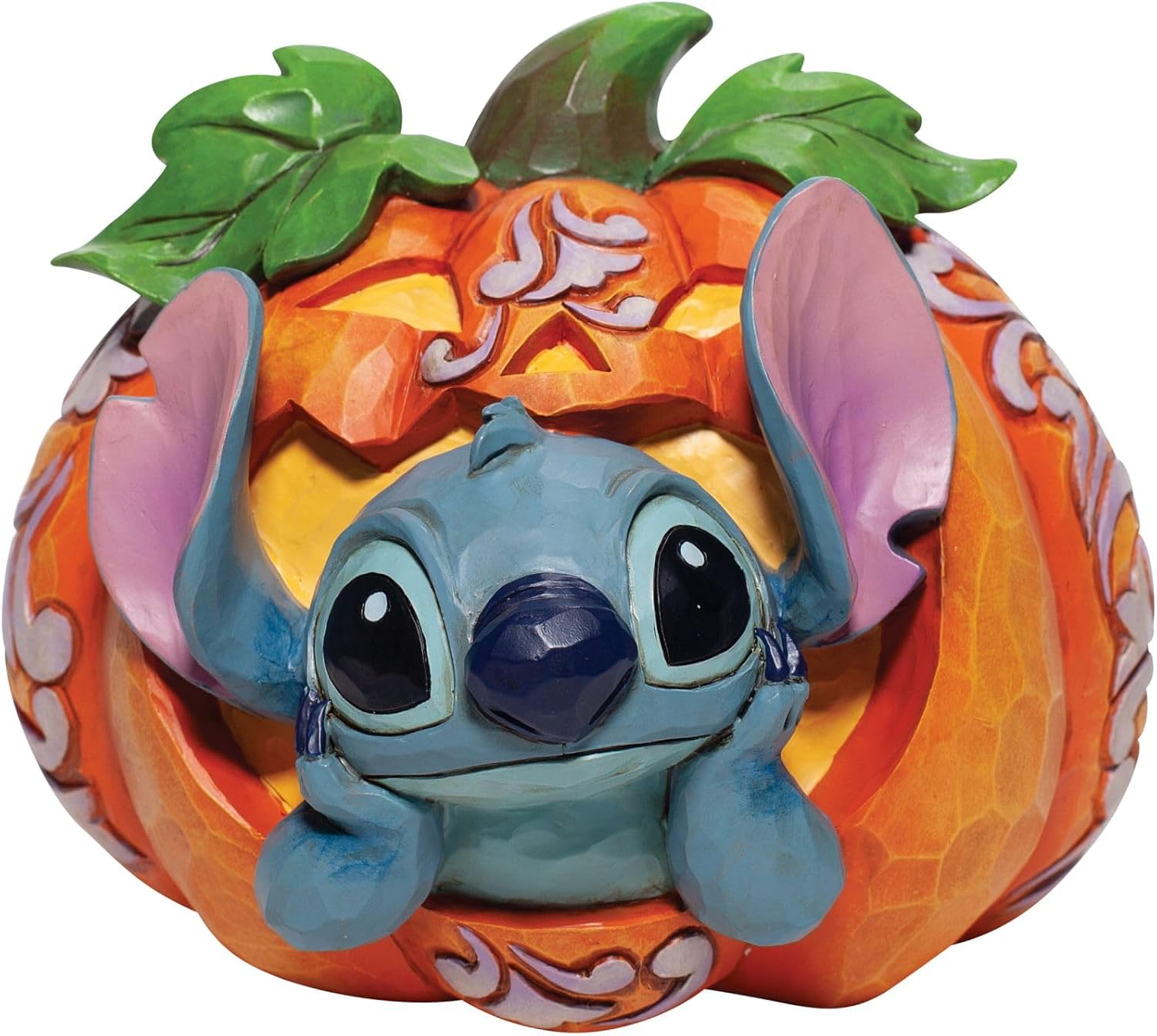 Enesco Disney Traditions by Jim Shore Lilo and Stitch Jack O'Lantern Figurine, 4.02 Inch, Multicolor