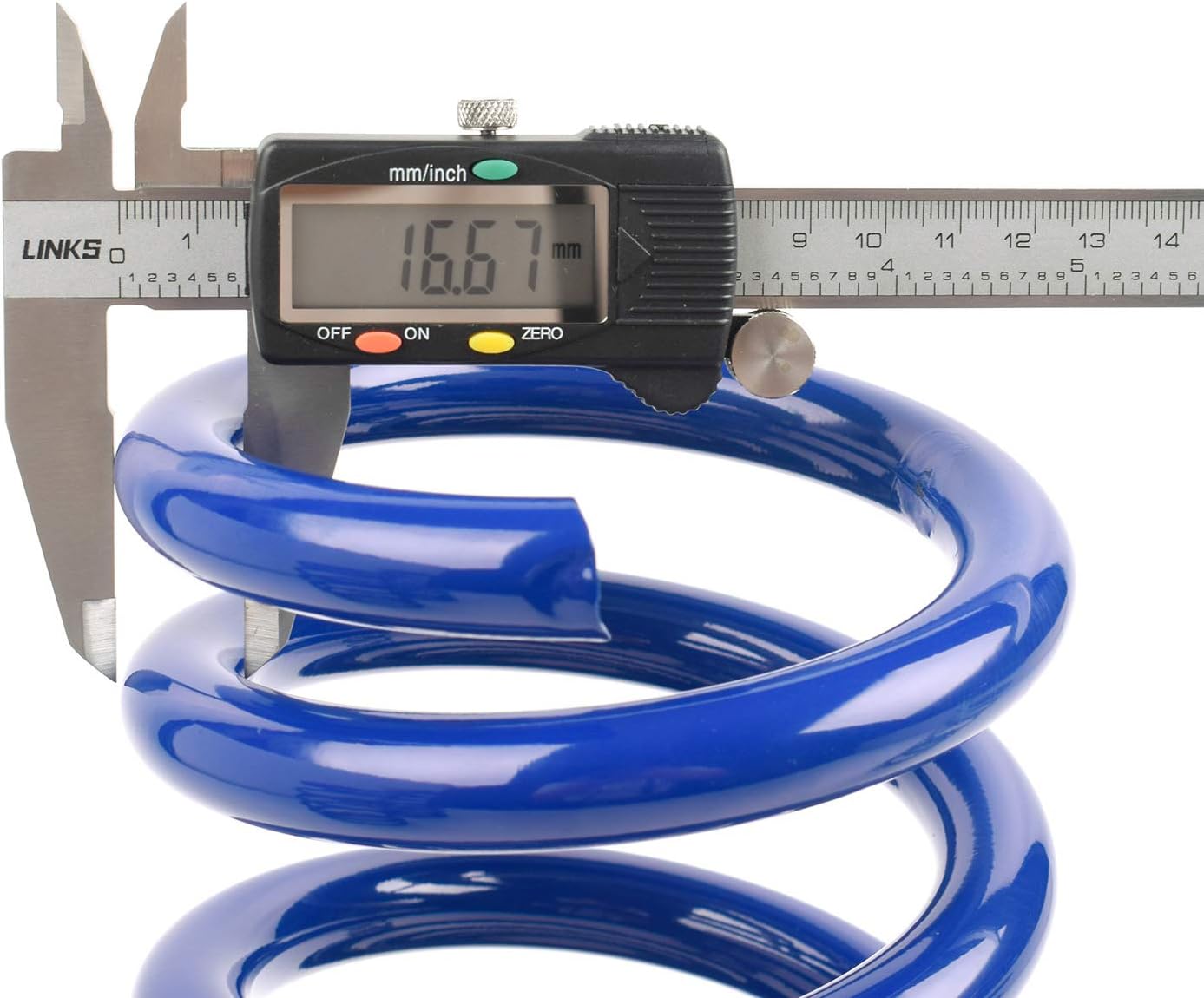 Lowering Springs kit Compatible With 1979-2004 Ford Mustang GT Coupe, 1.5 Inch Front Drop And 1.5 Inch Rear Drop (Blue)