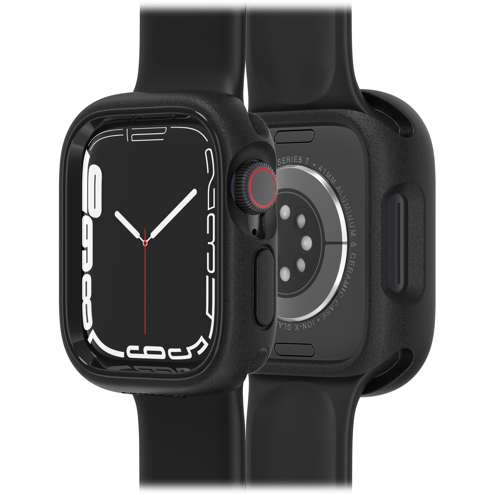 OtterBox etui na zegarek Apple Watch Series 8/7-41mm, Odporny na wstrząsy i upadki, elegancki futerał ochronny na zegarek Apple, chroni wyświetlacz i krawędzie, Czarne