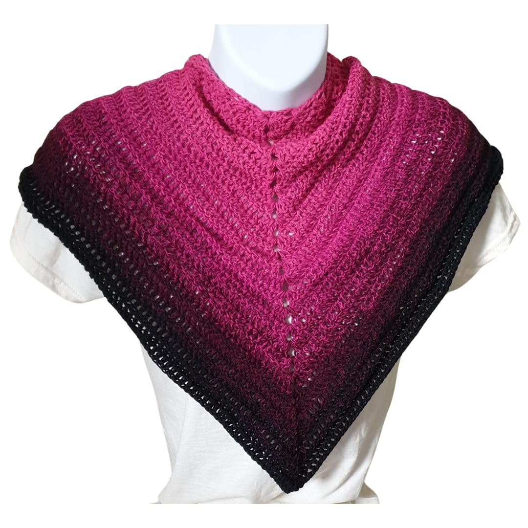 MegaBobbel- MODALmix *Heiße Liebe*AMD4* (Außenfarbe: Schwarz) Farbverlaufsgarn - Lace Garn Bobbel Wolle zum Häkeln & Stricken (3 fädig, 2000m)
