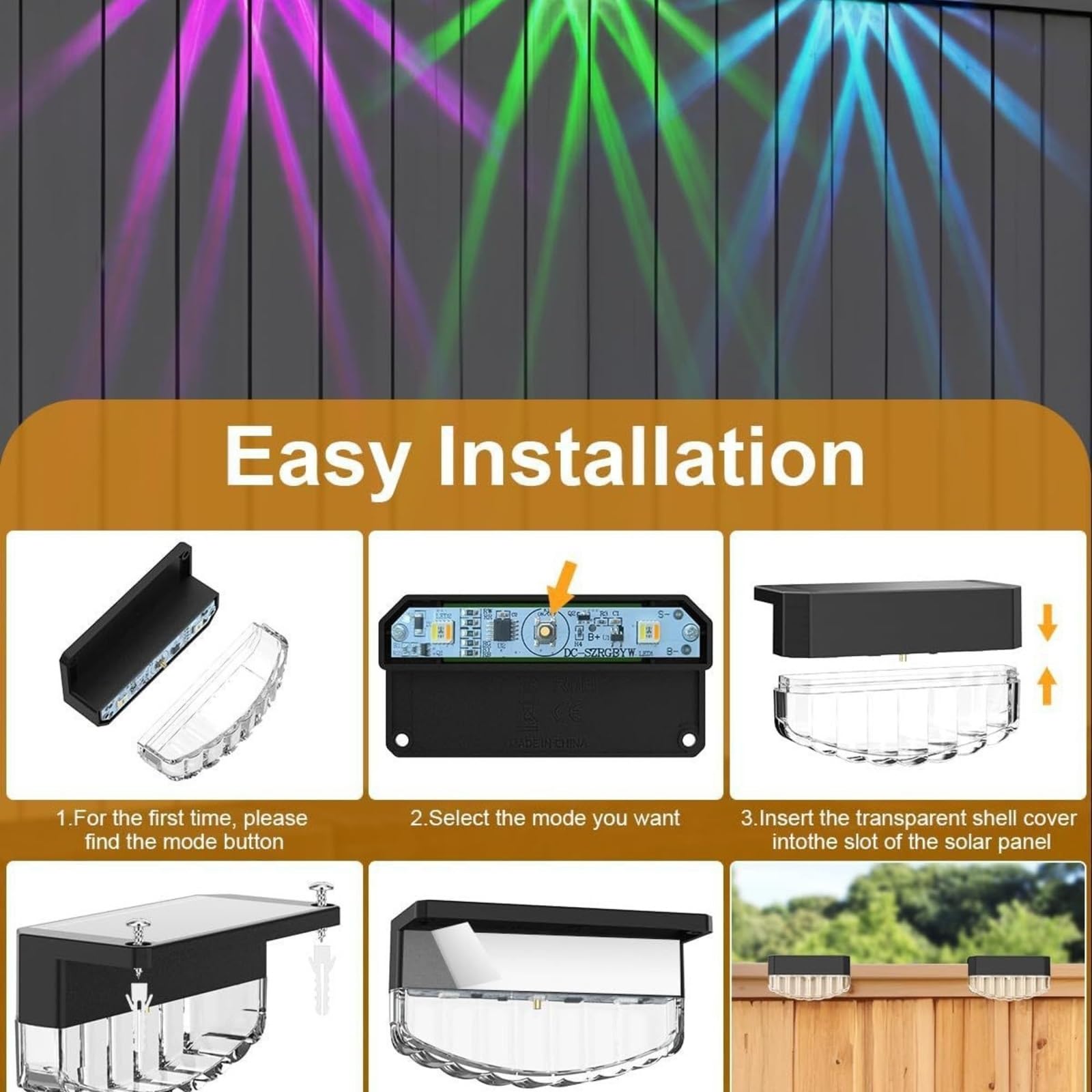 Luci Solari da Terra, Luci Solari Per Esterni, Confezione Da 8/16 per passerella da patio(Warm light,16pcs)