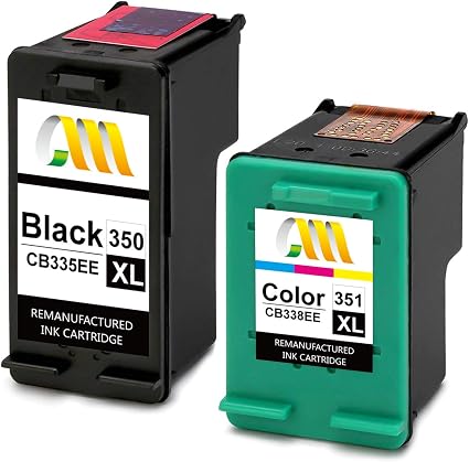 CMCMCM Remanufacturado Cartucho de Tinta para HP 350 351 XL para HP  Photosmart C4480 C4380 C5280 C4280 C4580 C4585 C4500 C4485 C4400 C5180  C5200 álta Capacidad : Amazon.es: Informática