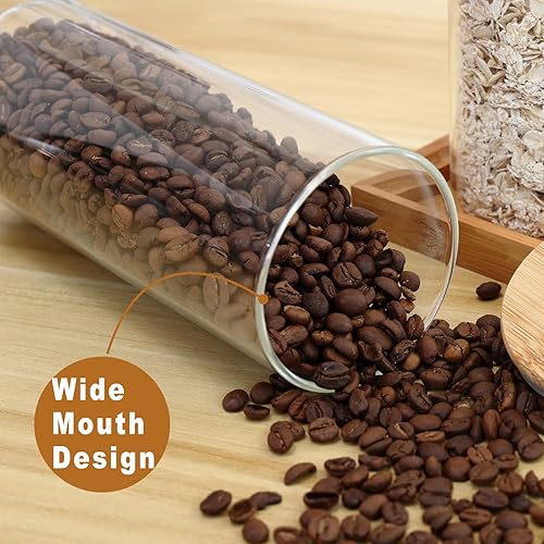 Miniatura 3 de REFSAVER Contenedores de vidrio para almacenamiento de alimentos, paquete de 6 recipientes de almacenamiento de despensa con tapas herméticas de