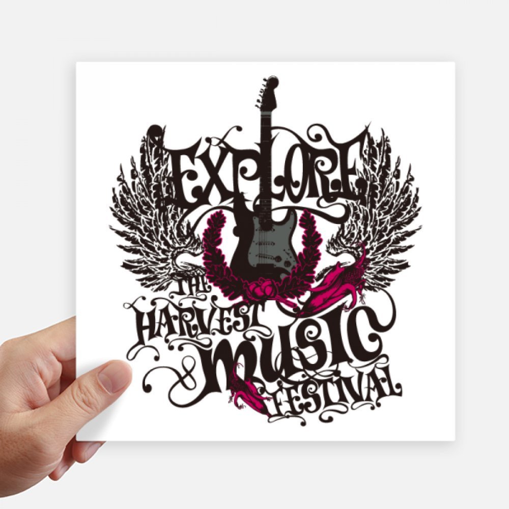 Autocollant carré de 20 cm Explorez Uothe récolte Rock stickers muraux pour ordinateur 4Pcs