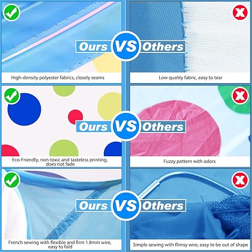 Miniatura 2 de Alberca para bolas EocuSun grande para niños tienda para bolas para niños y niñas de interior y exterior corral de juegos para bebés con bolsa con